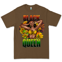 Cacao Black queen afro Premium Tee - HowdyJamesFarm