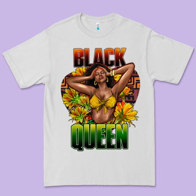 Black Queen Afro Premium Tee Designed By Howdyjamesfarm