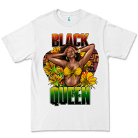 White Black queen afro Premium Tee - HowdyJamesFarm