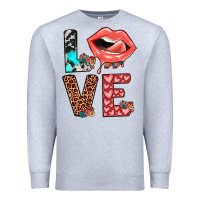 Heather Grey valentines love Premium Sweatshirt - JahusDesignShop