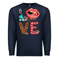 Navy valentines love Premium Sweatshirt - JahusDesignShop
