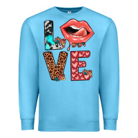 Ocean Blue valentines love Premium Sweatshirt - JahusDesignShop