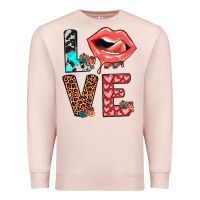 Pale Pink valentines love Premium Sweatshirt - JahusDesignShop