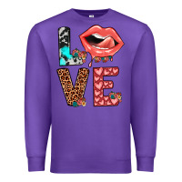 Purple valentines love Premium Sweatshirt - JahusDesignShop