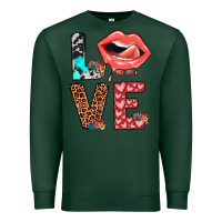 Sports Green valentines love Premium Sweatshirt - JahusDesignShop