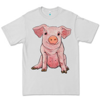 Dove Grey sitting pig Premium Tee - RanaPortraitStore