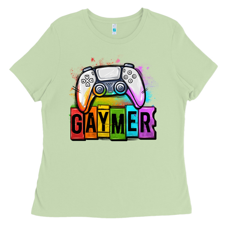 Gaymer Lgbtq Gaming Ladies Tee by OliviaCreatesArt | Teevron