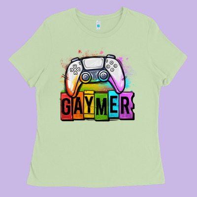 Gaymer Lgbtq Gaming Ladies Tee Designed By Oliviacreatesart