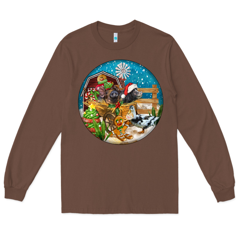 Christmas  Farm Animals Long Sleeve Tee by FaDigitalArtStudio | Teevron