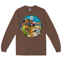 Chestnut Christmas  farm animals Long Sleeve Tee - FaDigitalArtStudio
