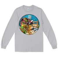 Moon Dust Christmas  farm animals Long Sleeve Tee - FaDigitalArtStudio
