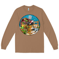 Toasted Coconut Christmas  farm animals Long Sleeve Tee - FaDigitalArtStudio