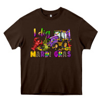 Chocolate Brown i dig mardi gras Heavy Core Tee - CowGirlArtShop