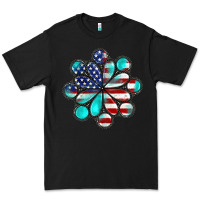 Black American flag turquoise gemstone 4th of july Premium Tee - CowGirlArtShop