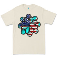 Bone American flag turquoise gemstone 4th of july Premium Tee - CowGirlArtShop