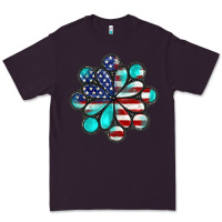Plum American flag turquoise gemstone 4th of july Premium Tee - CowGirlArtShop