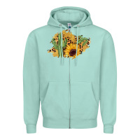 Seafoam cactus leopard sunflower glitter  patch Zipper Hoodie - AdoDesignShop