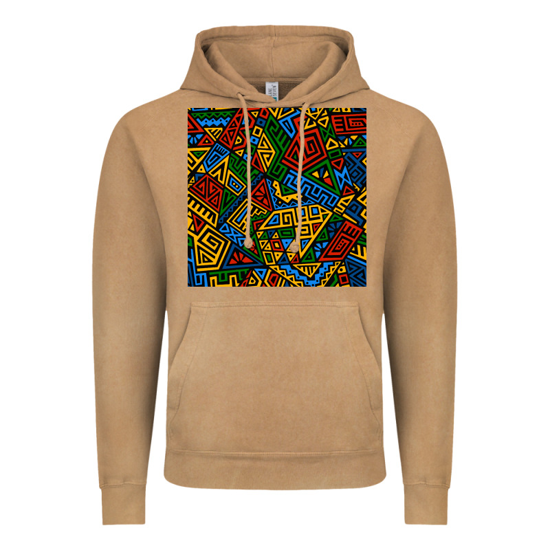 African Geometric Seamless Pattern Vintage Hoodie by BundleAndBundleShop | Teevron