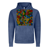 Vintage Denim african geometric seamless pattern Vintage Hoodie - BundleAndBundleShop