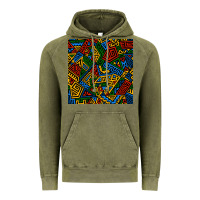 Vintage Olive african geometric seamless pattern Vintage Hoodie - BundleAndBundleShop
