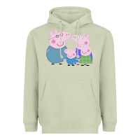 Matcha peppa pig family Heavyweight Hoodie - artisFamous