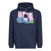 Navy peppa pig family Heavyweight Hoodie - artisFamous