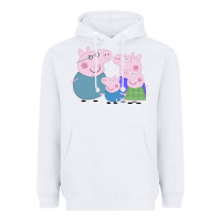 White peppa pig family Heavyweight Hoodie - artisFamous