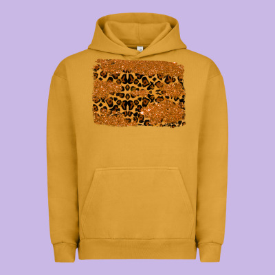 Leopard Glitter Background Urban Hoodie Designed By Ranaportraitstore