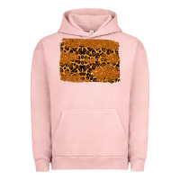 Pigment Salmon leopard glitter background Urban Hoodie - RanaPortraitStore
