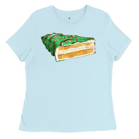 Baby Blue green christmas cake fa element 1 Ladies Tee - FaDigitalArtStudio