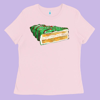 Green Christmas Cake Fa Element 1 Ladies Tee Designed By Fadigitalartstudio