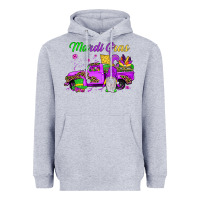 Heather Grey mardi gras truck gnome Heavyweight Hoodie - JahusDesignShop