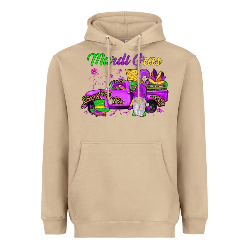 Mardi Gras Truck Gnome Heavyweight Hoodie by JahusDesignShop | Teevron