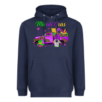 Navy mardi gras truck gnome Heavyweight Hoodie - JahusDesignShop