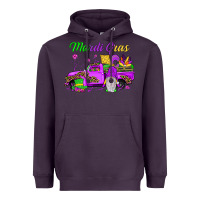 Plum mardi gras truck gnome Heavyweight Hoodie - JahusDesignShop