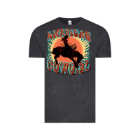 Vintage Black American cowgirl 4th of july Vintage Tee - FaDigitalArtStudio