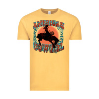 Vintage Mustard American cowgirl 4th of july Vintage Tee - FaDigitalArtStudio