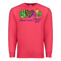 Cardinal peace love mardi gras Premium Sweatshirt - JahusDesignShop