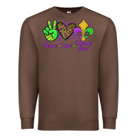 Chestnut peace love mardi gras Premium Sweatshirt - JahusDesignShop