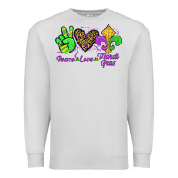Dove Grey peace love mardi gras Premium Sweatshirt - JahusDesignShop