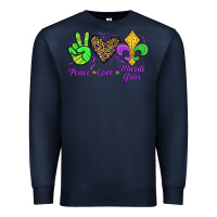 Navy peace love mardi gras Premium Sweatshirt - JahusDesignShop