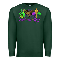 Sports Green peace love mardi gras Premium Sweatshirt - JahusDesignShop