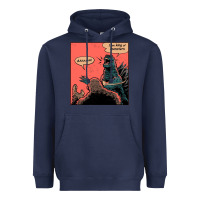 Navy i am king of monsters Heavyweight Hoodie - artisFamous