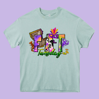 Fat Tuesday Heavy Core Tee Designed By Cowgirlartshop
