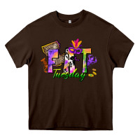 Chocolate Brown fat tuesday Heavy Core Tee - CowGirlArtShop