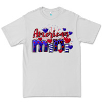 Dove Grey American Mini  4th of July Premium Tee - CowGirlArtShop