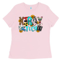 Bubblegum Pink x ray tech Ladies Tee - OliviaCreatesArt