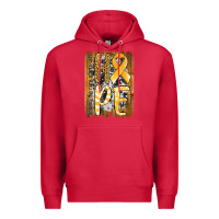 Cardinal finding the cure starts with hope childhood cancer awareness  with bac Premium Hoodie - Jasminsmagicworld