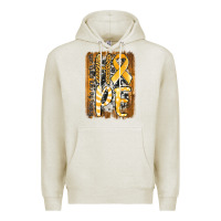 Oatmeal Heather finding the cure starts with hope childhood cancer awareness  with bac Premium Hoodie - Jasminsmagicworld
