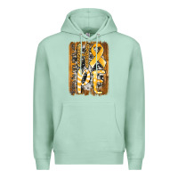 Seafoam finding the cure starts with hope childhood cancer awareness  with bac Premium Hoodie - Jasminsmagicworld